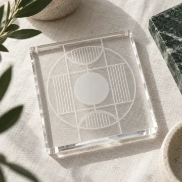 Échantillon de acrylique gravé au laser